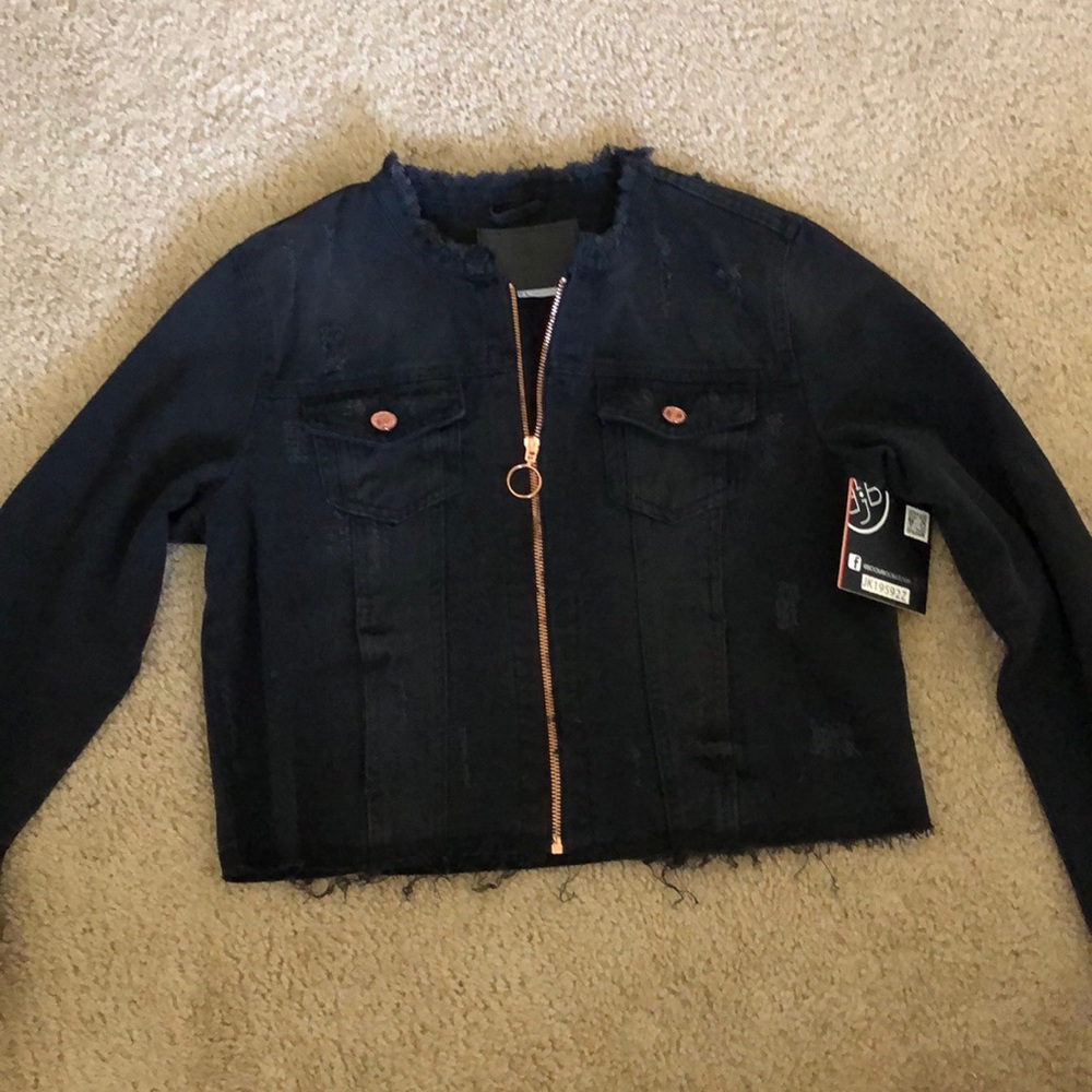 Black jean jacket